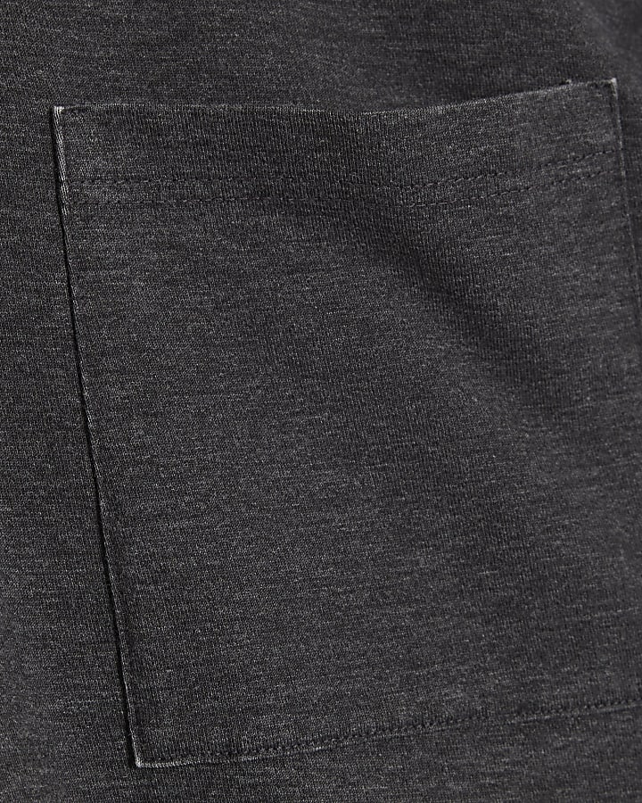 Grey Cotton Blend Burnout Effect T-Shirt