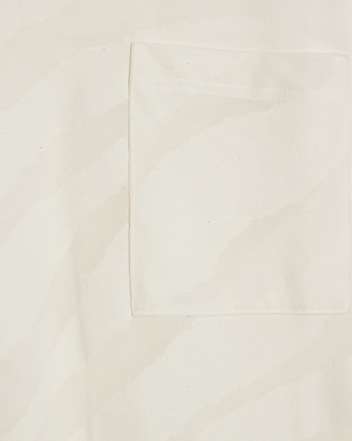 White Animal Print Burnout T-shirt