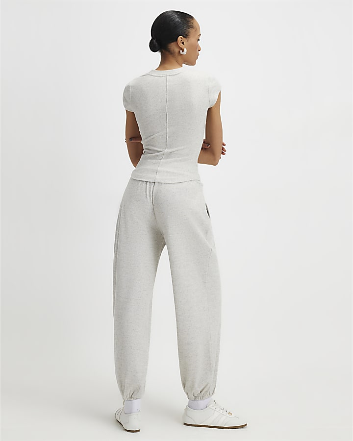 Beige Cosy Balloon Leg Joggers