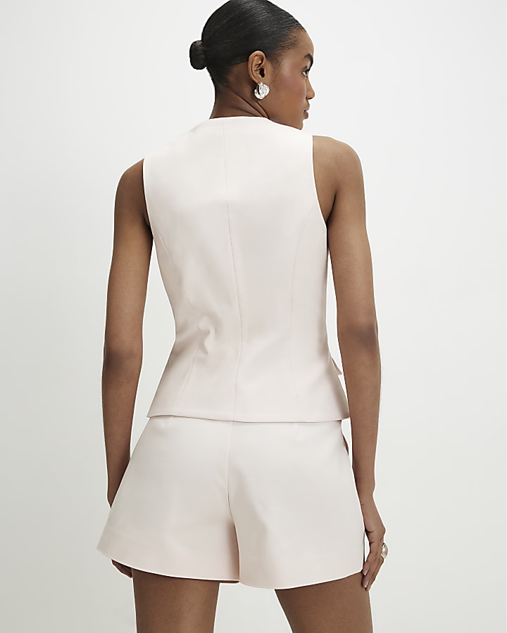 Pink Frill Pocket Waistcoat