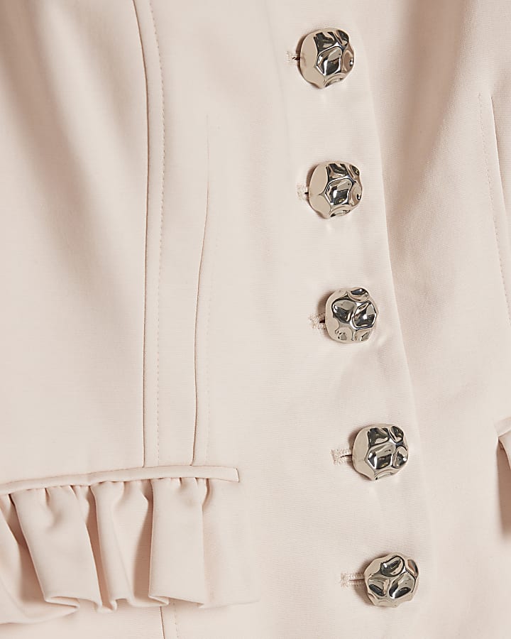 Pink Frill Pocket Waistcoat