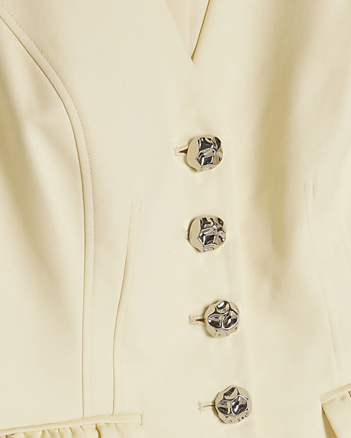 Yellow Frill Pocket Waistcoat