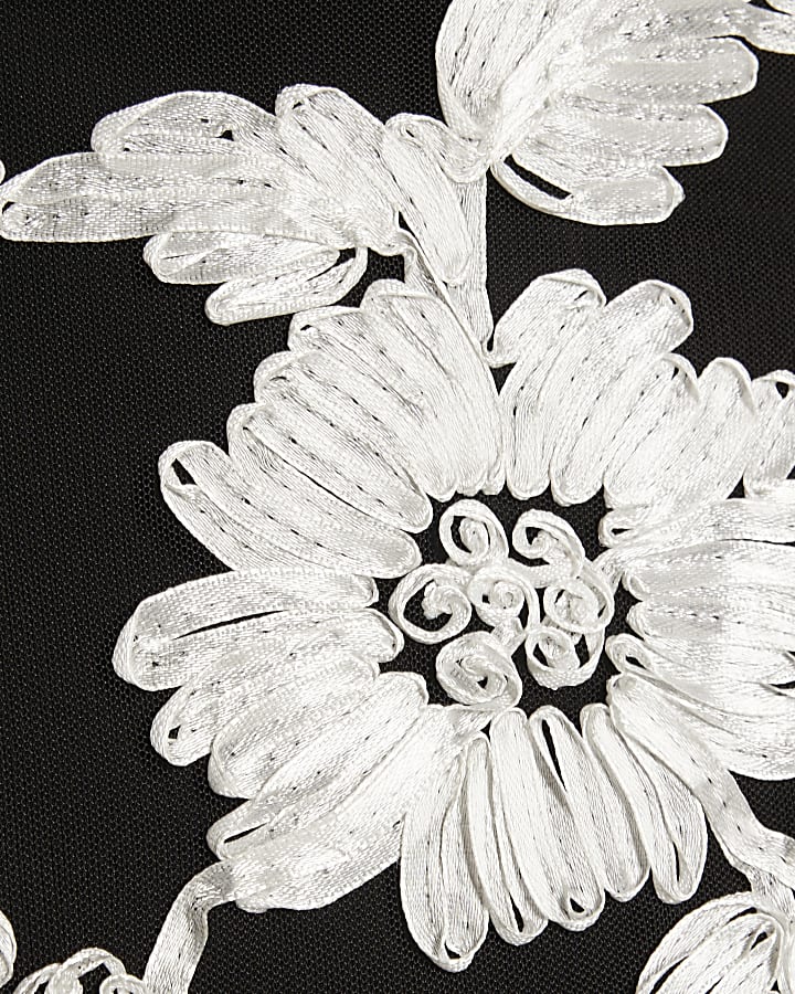 Black Sleeveless Cornelli Racer Neck Top