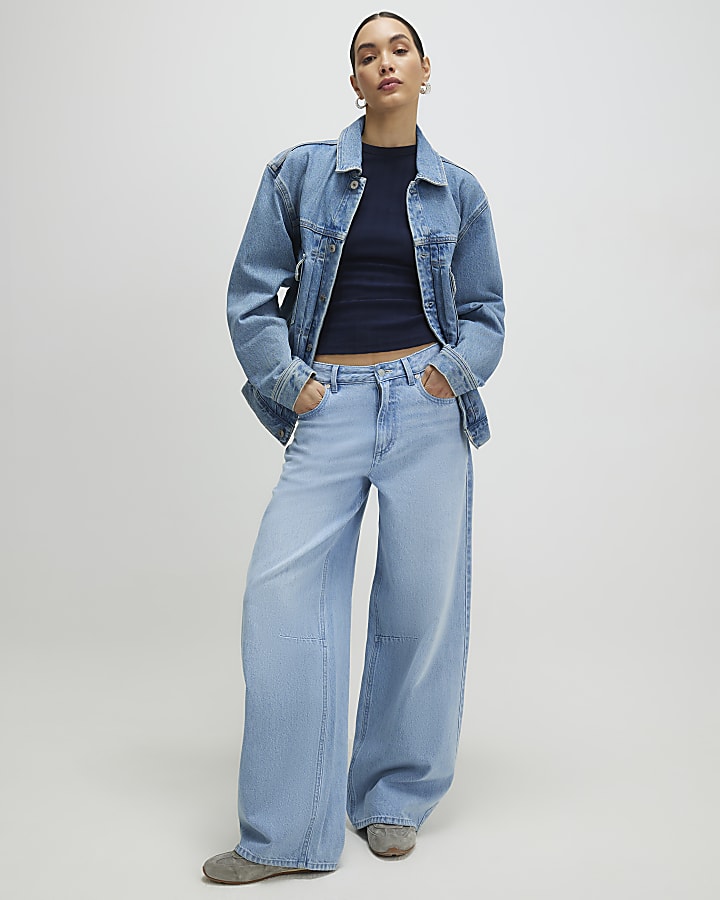 Navy Cotton Ribbed Tank Top