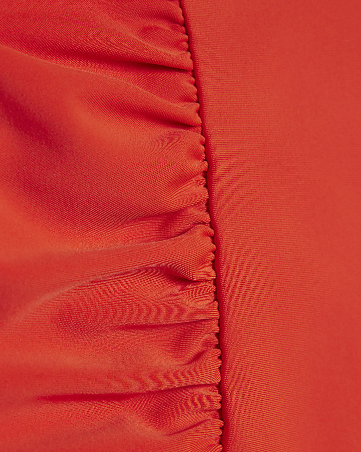 Red Flower Detail Swimsuit