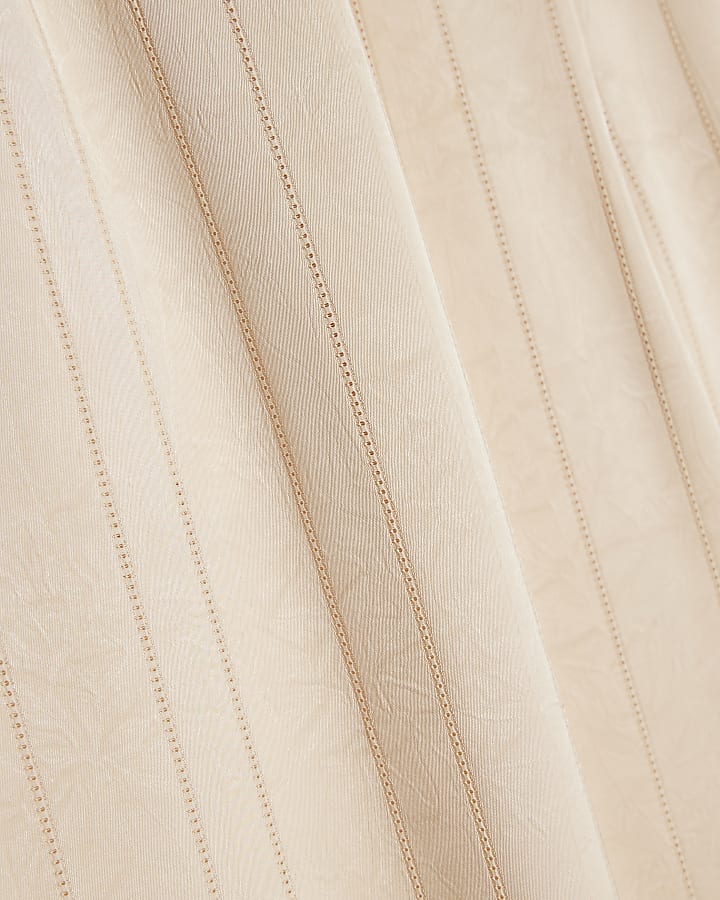 Petite Cream Striped Wide Leg Trousers