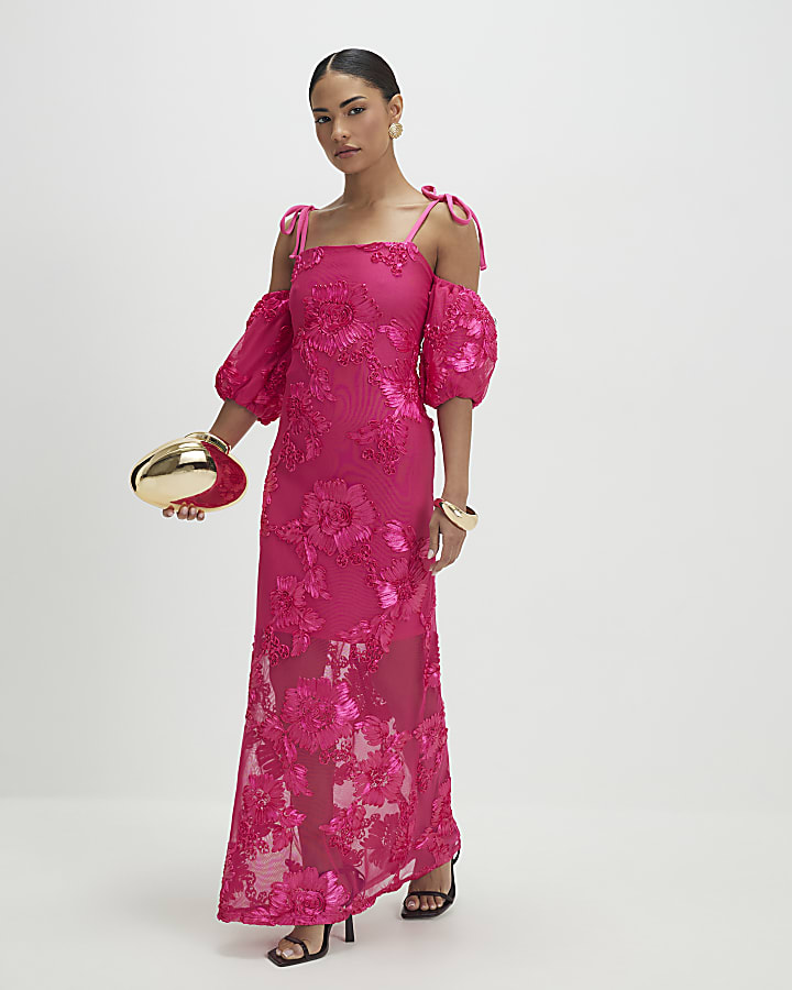 Petite Pink Cornelli Maxi Dress