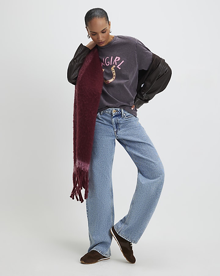 Brown Short Sleeve Cowgirl Horseshoe T-Shirt