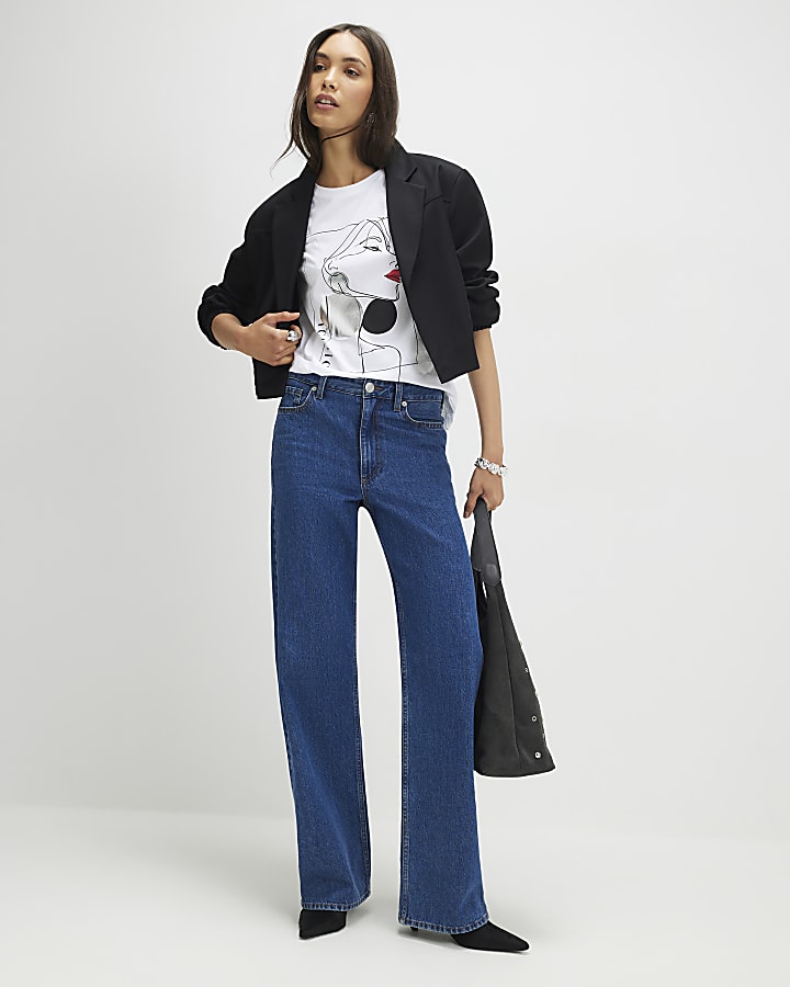 White Sketchy Face Red Lips T-Shirt