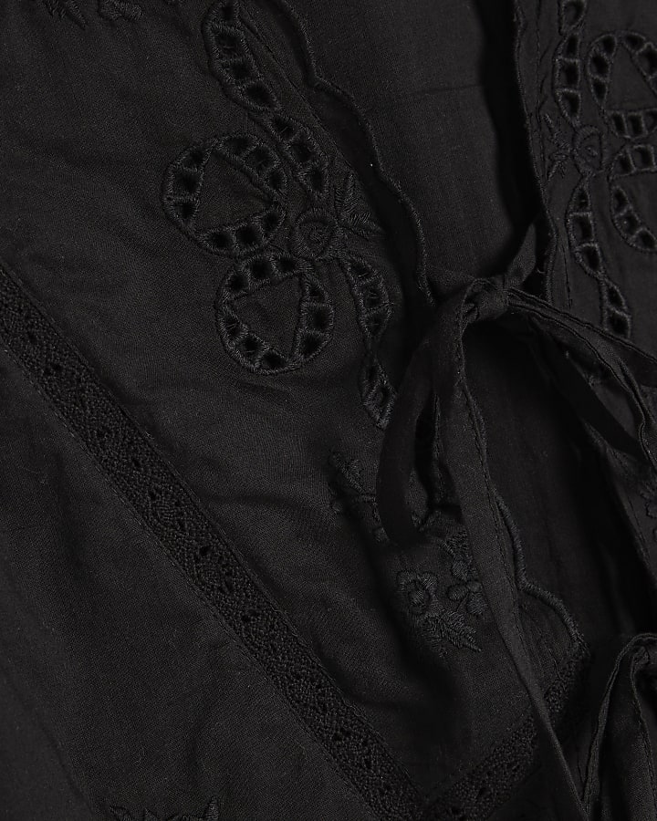Black Embroidered Waistcoat