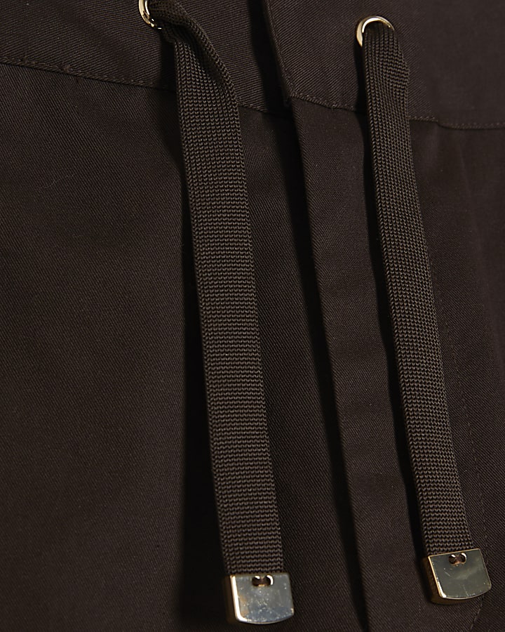 Brown Drawstring Waist Trousers