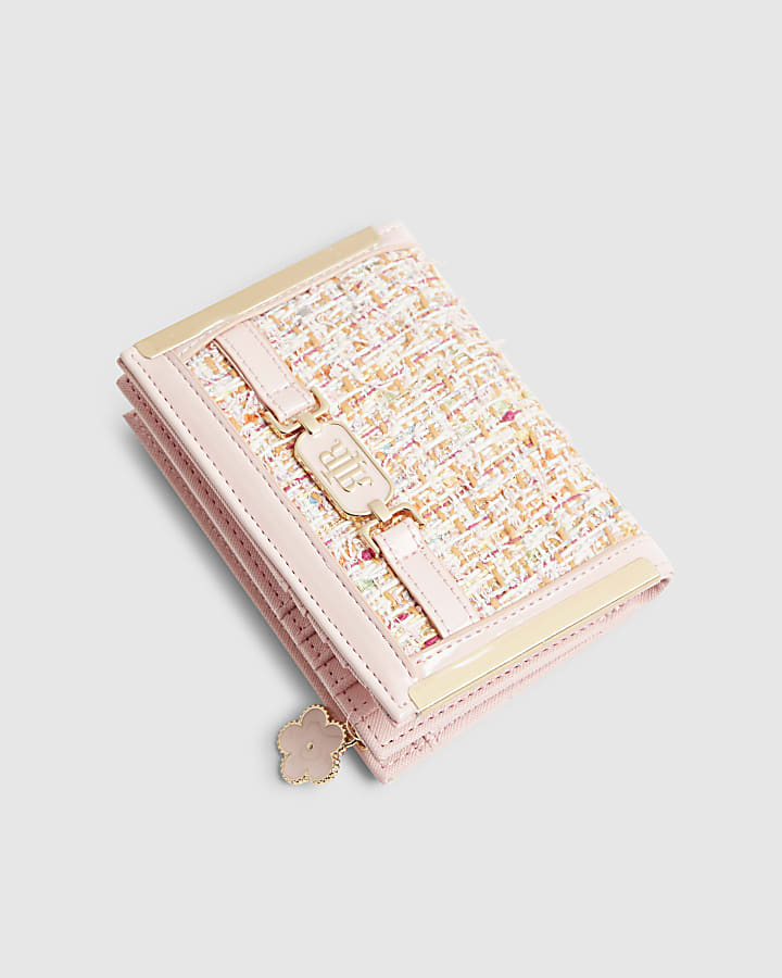 Pink Boucle Foldout Purse