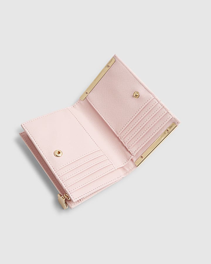 Pink Boucle Foldout Purse