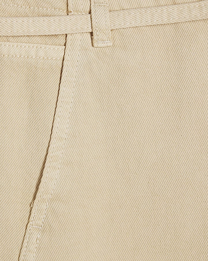 Yellow Skinny Belt Wide Leg Jeans