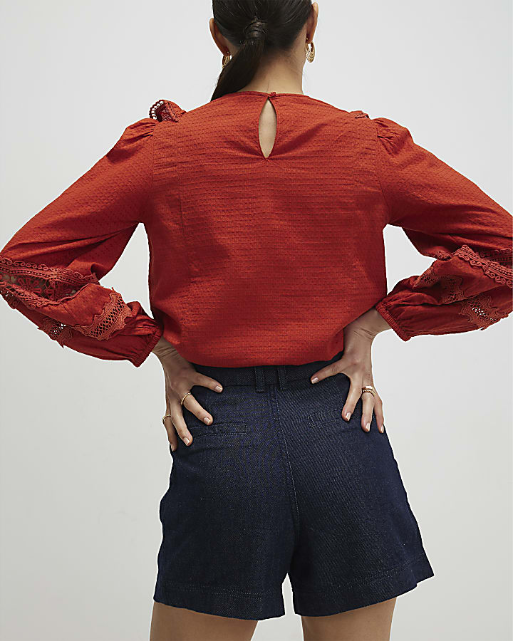 Blue Denim Tailored Longline Short