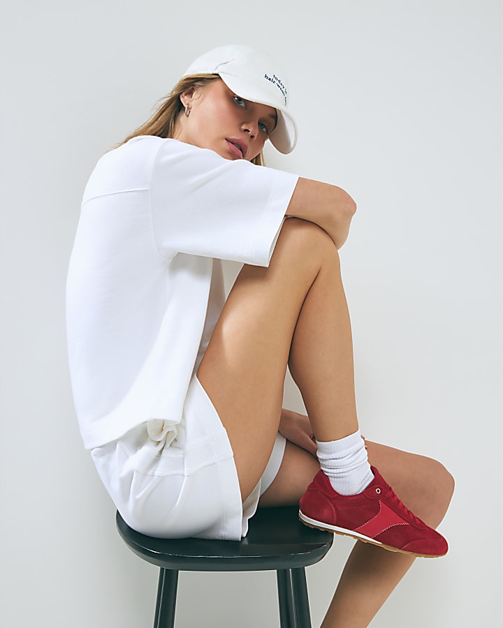 White Short Sleeve Sweatshirt