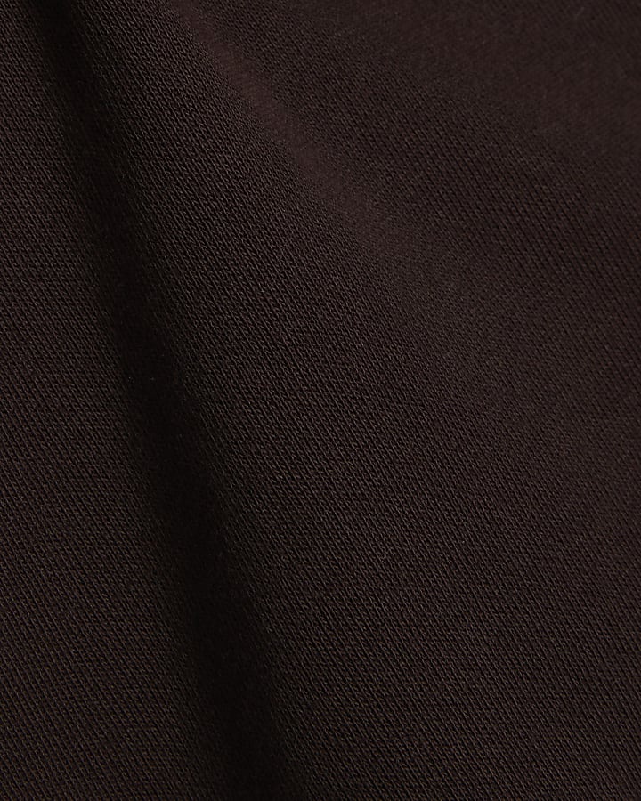 Brown Short Sleeve Loopback T-shirt