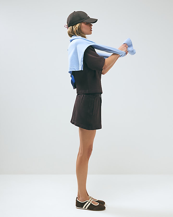 Brown Short Sleeve Loopback T-shirt