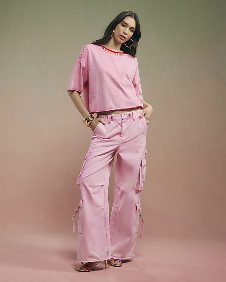 Pink Year Zero Embellished T-Shirt