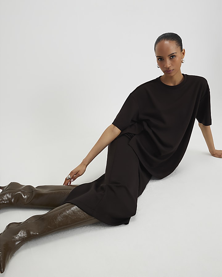 Brown Premium Short Sleeve Oversized T-shirt