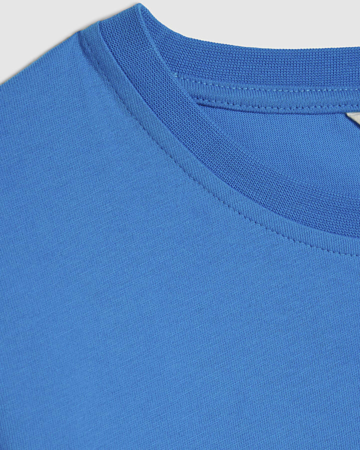 Blue Short Sleeve Slim Fit T-Shirt