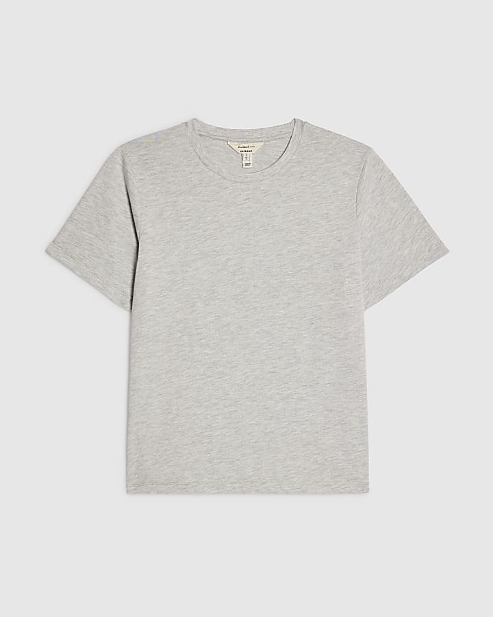 Grey Short Sleeve Slim Fit T-shirt