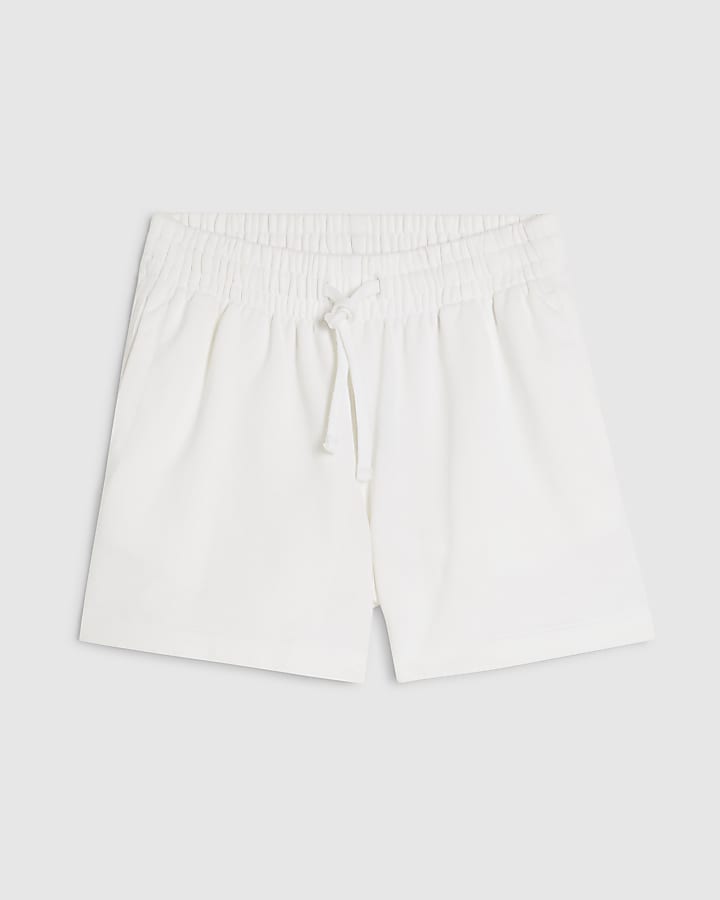 White Elasticated Shorts