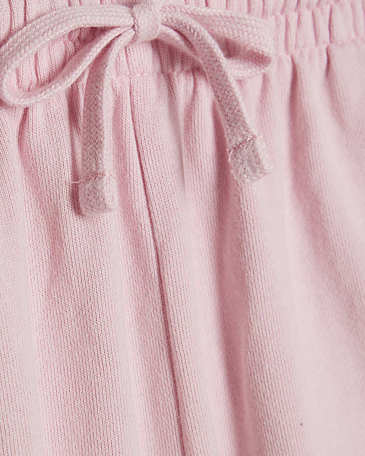 Pink Cotton Loopback Shorts