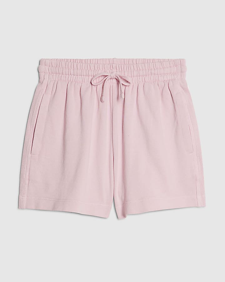 Pink Cotton Loopback Shorts