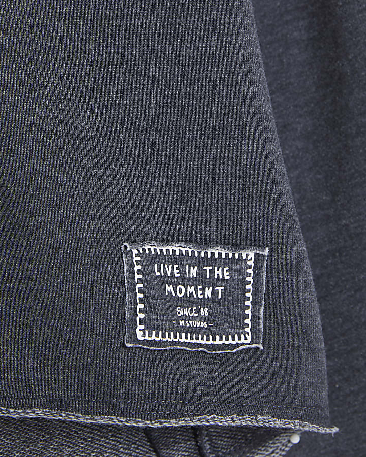 Grey Long Sleeve Burnout Sweatshirt