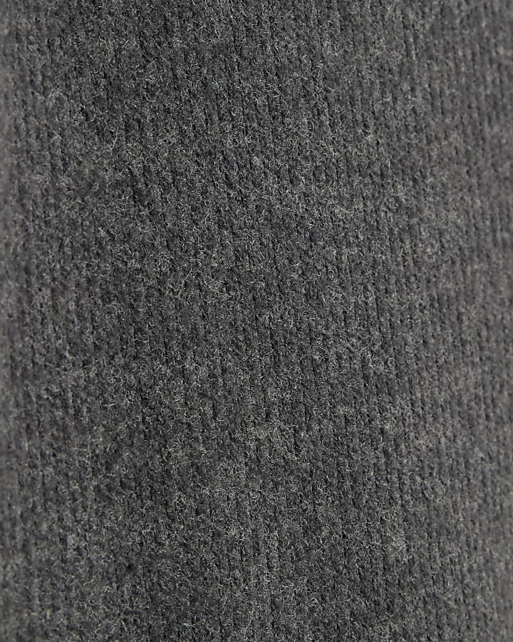 Grey Cosy Wide Leg Trousers