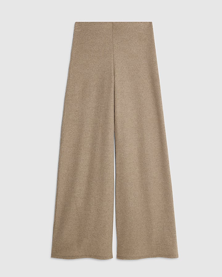 Brown Cosy Wide Leg Trousers