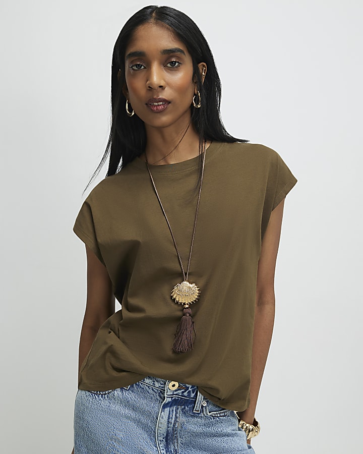 Khaki Loose Top