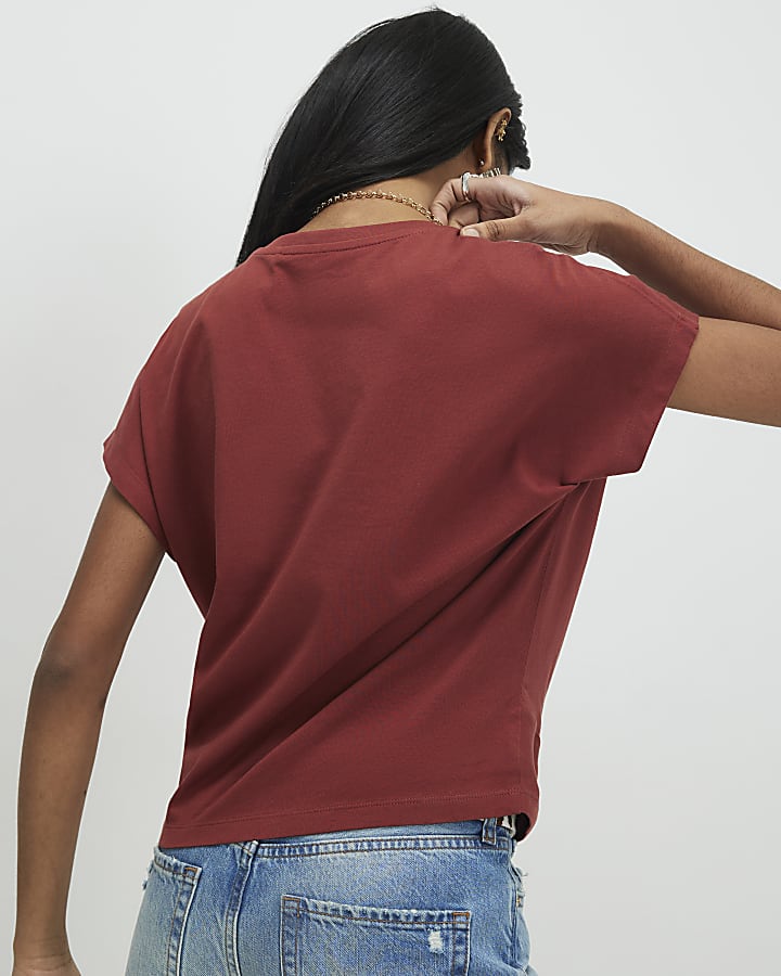 Orange Twist Front T-Shirt