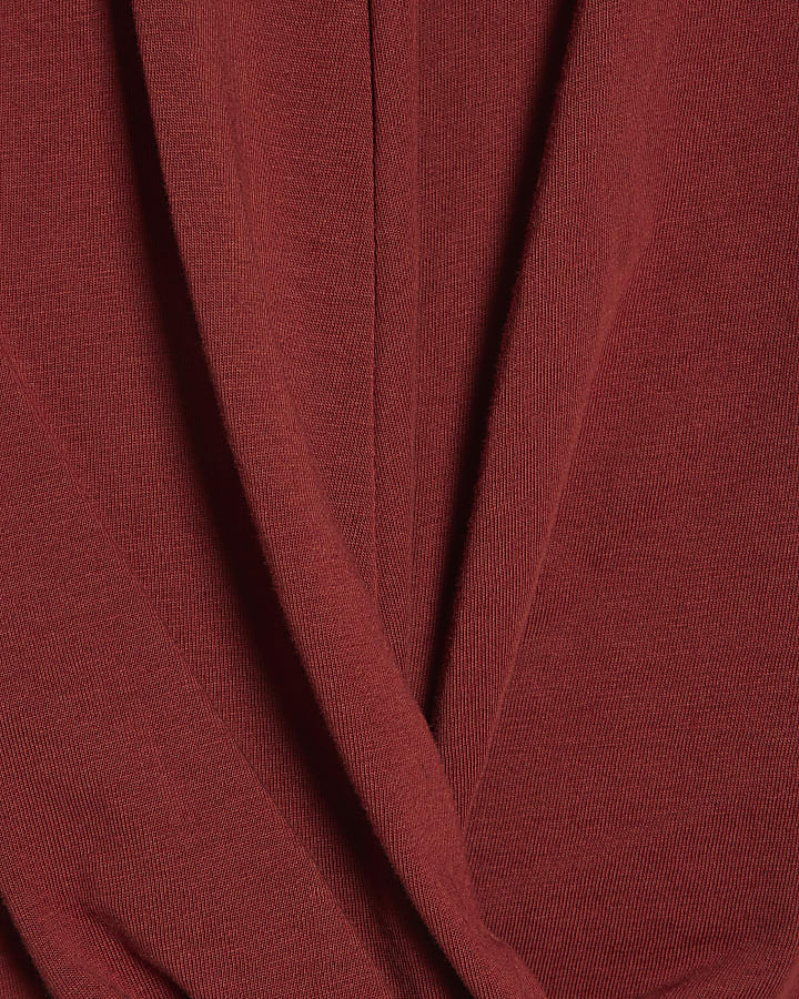 Orange Twist Front T-Shirt