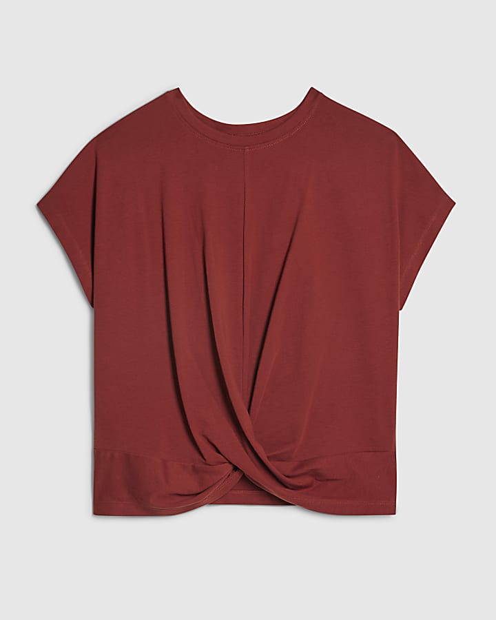 Orange Twist Front T-Shirt