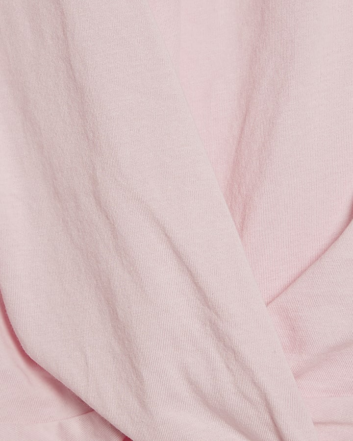 Pink Twist Front T-Shirt