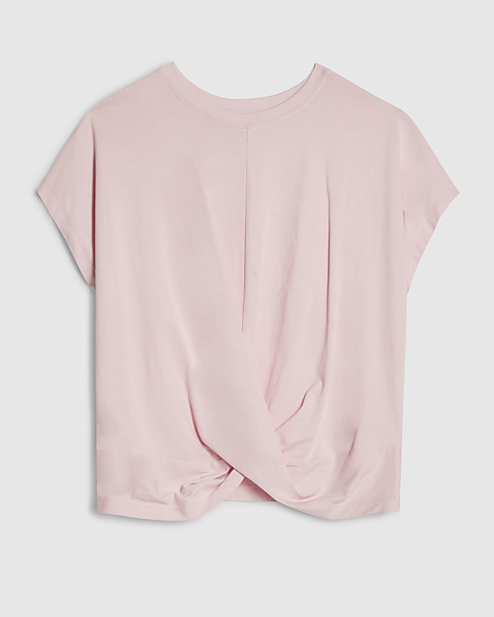 Pink Twist Front T-Shirt