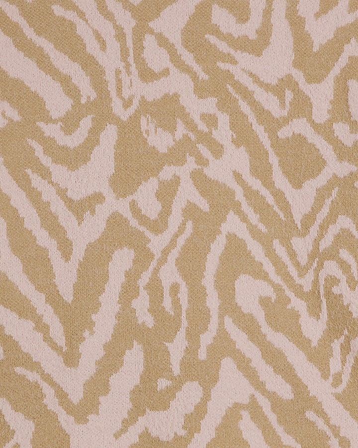 Pink Long Sleeve Zebra Print Cosy Top