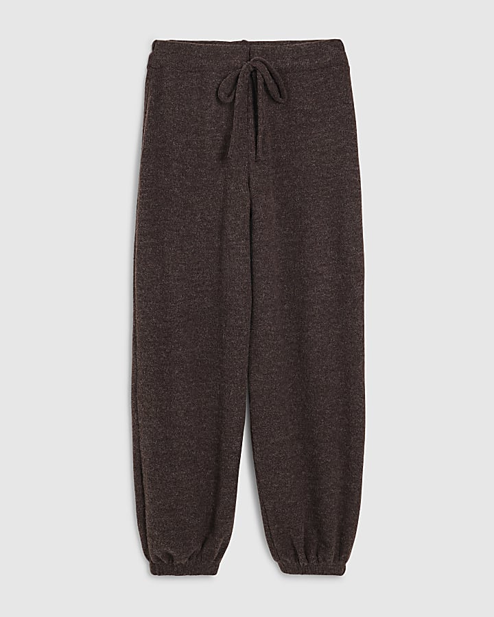 Brown Cosy Balloon Leg Joggers