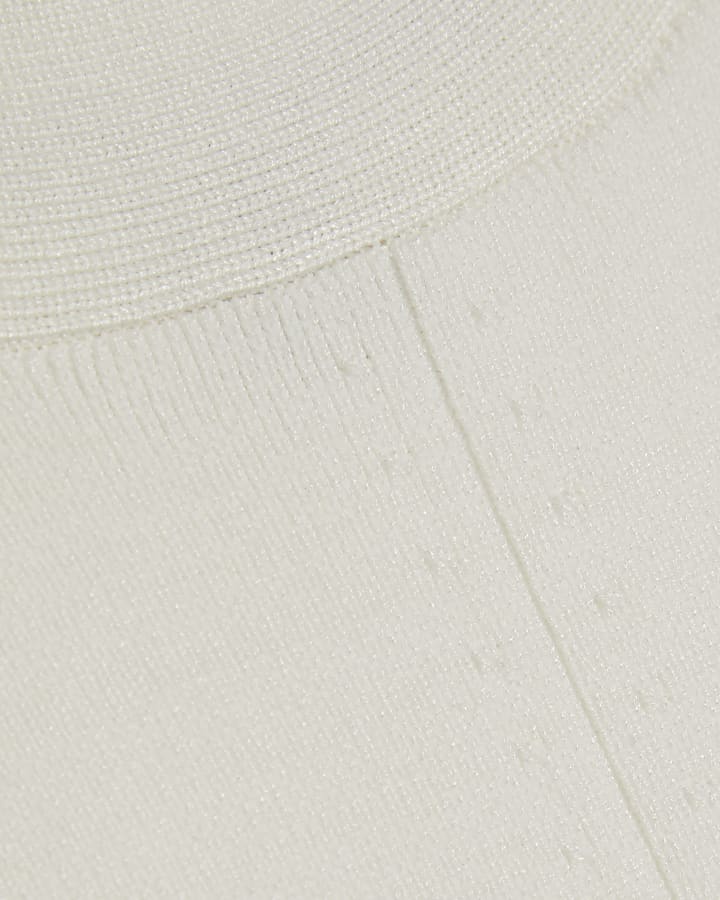 Cream Knitted Halter Neck Top