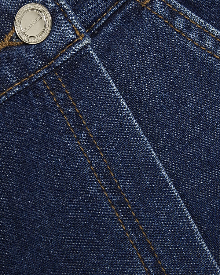Blue Denim Wrap Skort