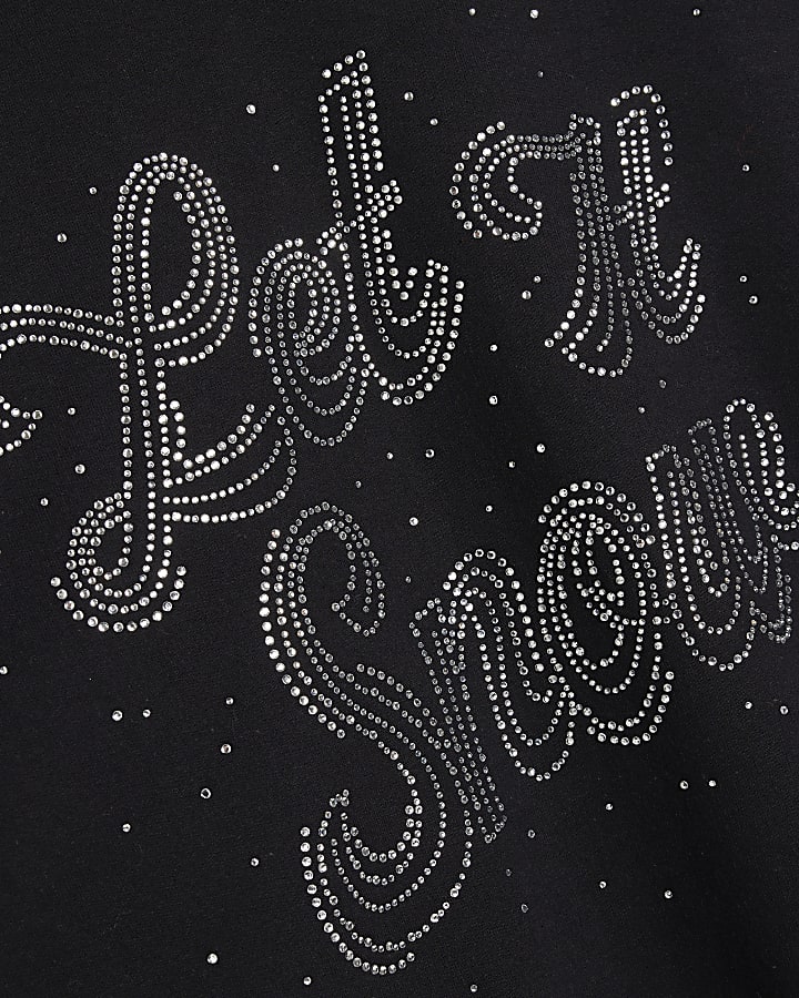 Black Let It Snow Christmas Sweatshirt