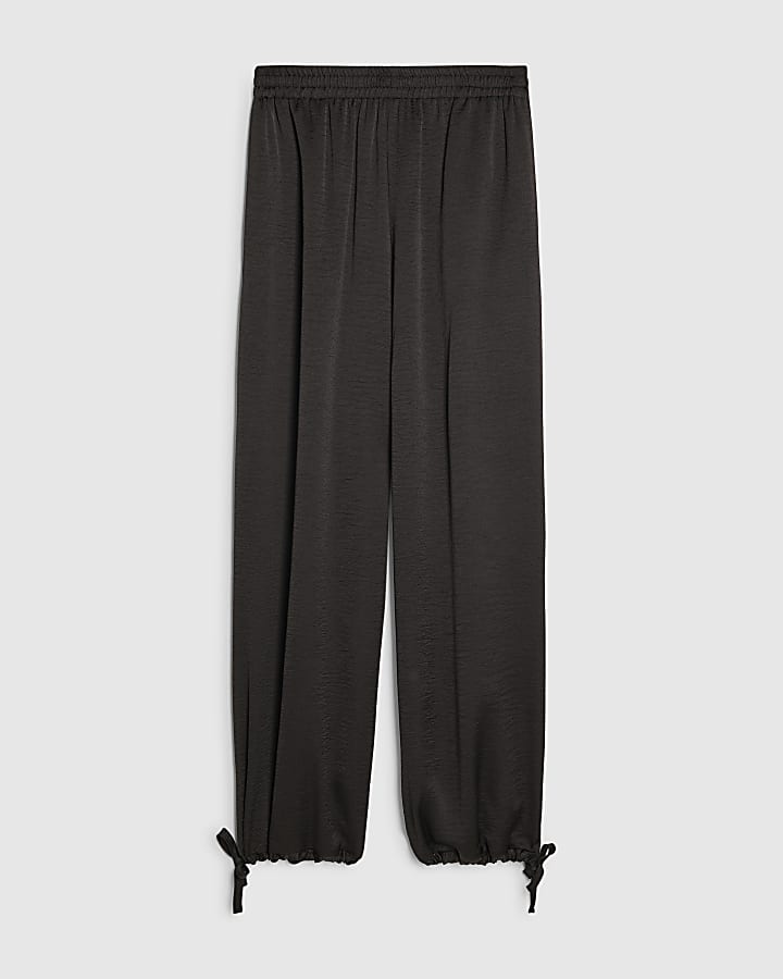 Black Adjustable Balloon Leg Trousers