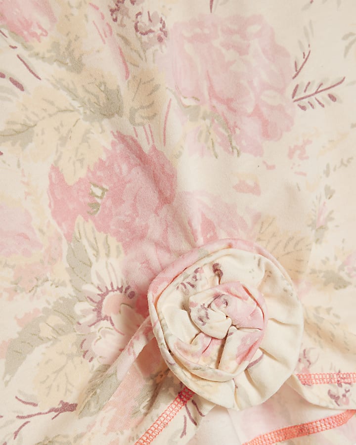 Cream Floral Rose T-Shirt