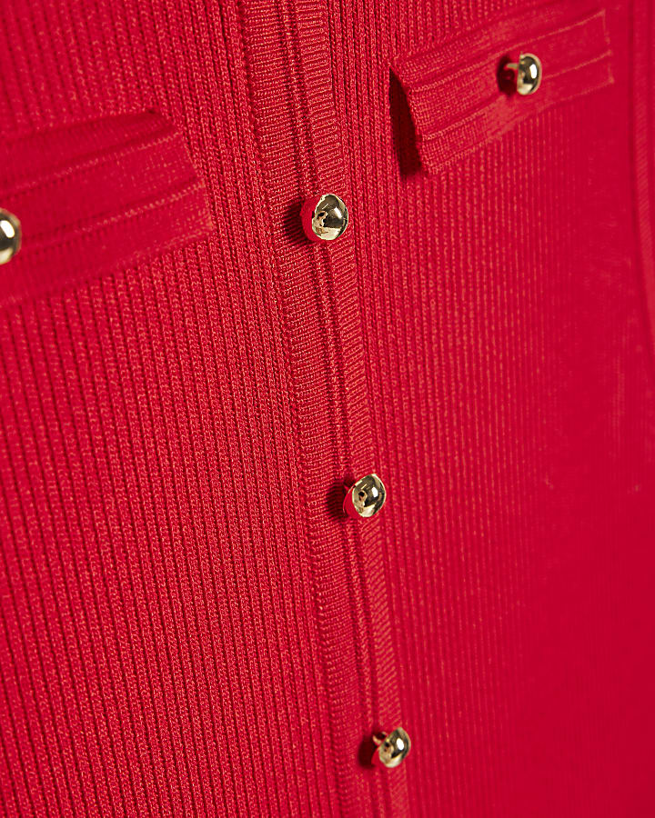 Red Pointelle Maxi Dress