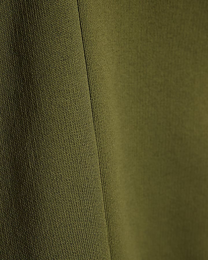 Green Fitted Knit Sleeveless Top