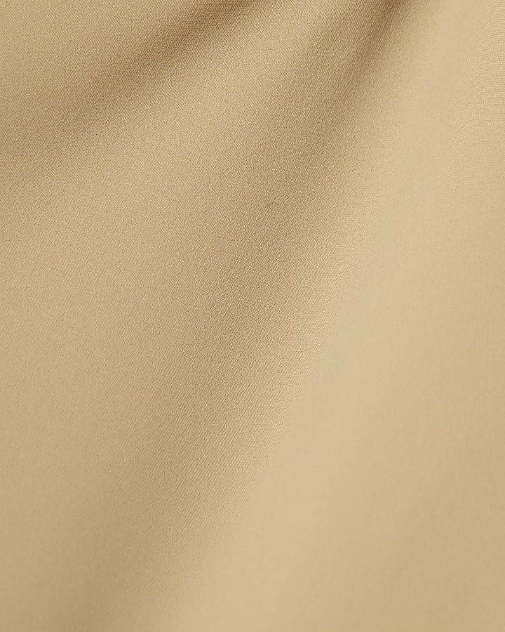 Beige Scoop Neck Bodysuit