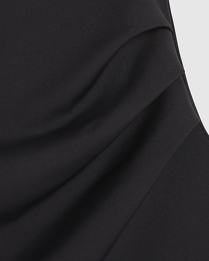 Black Polyamide Bandeau Top