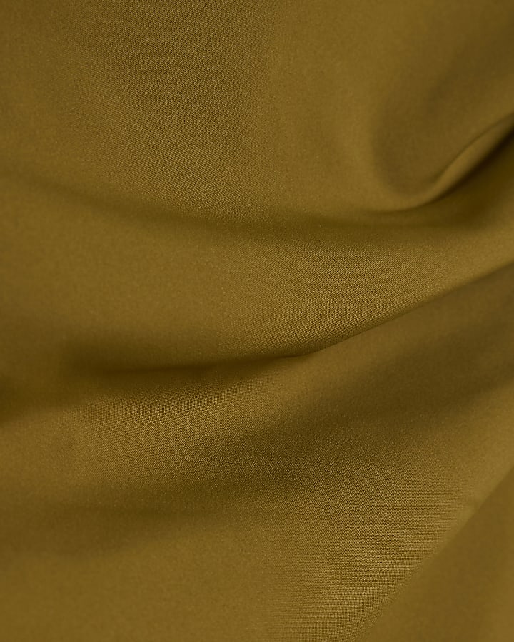 Green Polyamide Bandeau Top